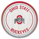 Ohio State Buckeyes Wood Sign 14" Rnd