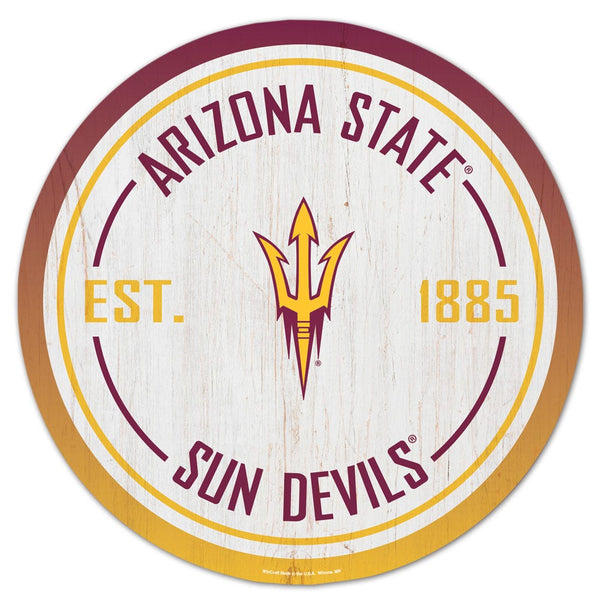 Arizona State Sun Devils GRADIENT Wood Sign ESTABLISHED