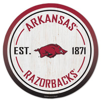 Arkansas Razorbacks GRADIENT Wood Sign ESTABLISHED