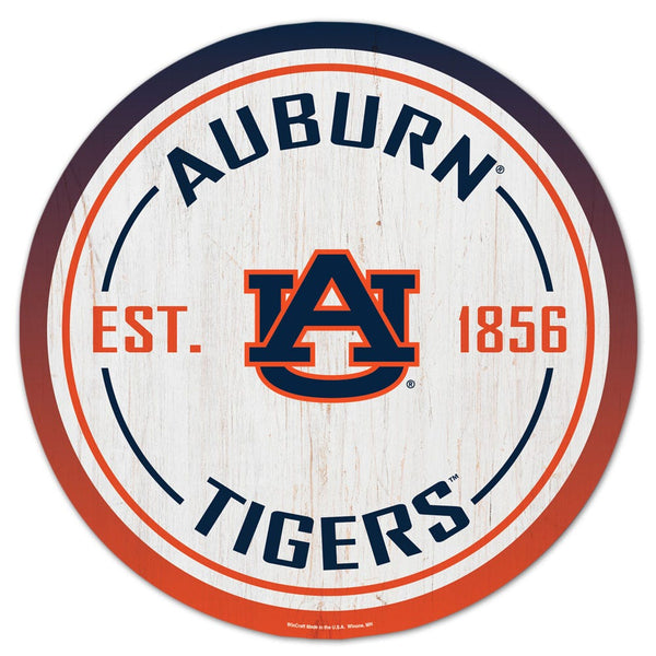 Auburn Tigers GRADIENT Wood Sign ESTABLISHED
