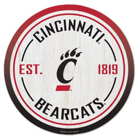 Cincinnati Bearcats GRADIENT Wood Sign ESTABLISHED