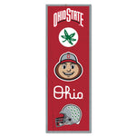 Ohio State Buckeyes Wood Sign 6" x 17"