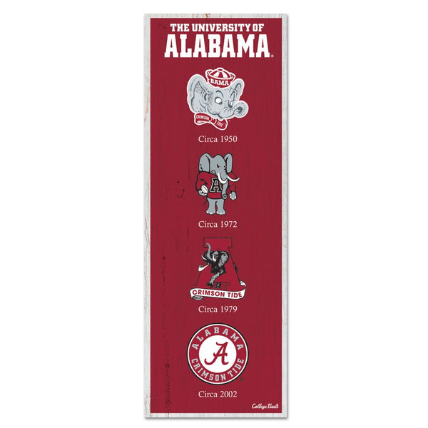 Alabama Crimson Tide /College Vault Wood Sign 6" x 17"