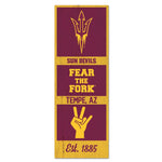 Arizona State Sun Devils Wood Sign 6" x 17"