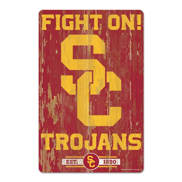 Wholesale-USC Trojans Wood Sign 11" x 17" 1/4" thick