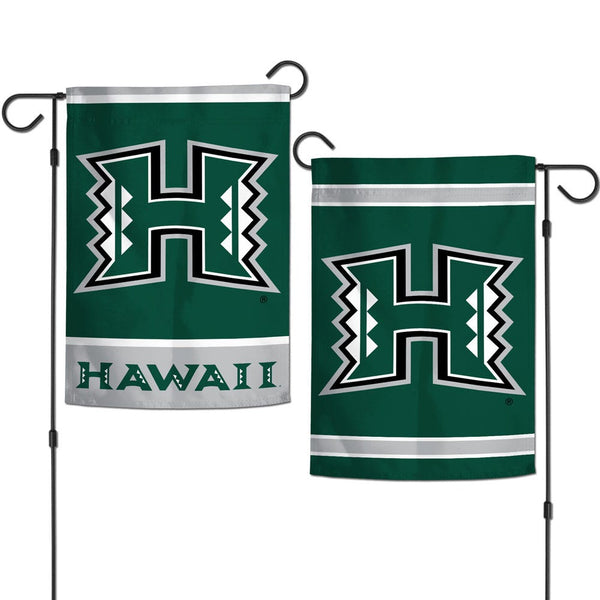 Hawaii Warriors Garden Flags 2 sided 12.5" x 18"