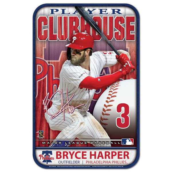 Philadelphia Phillies / MLB Players Plastic Sign 11" x 17" Bryce Harper