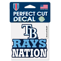 Tampa Bay Rays Slogan Perfect Cut Color Decal 4" x 4"