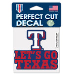 Texas Rangers Slogan Perfect Cut Color Decal 4" x 4"