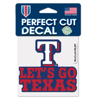 Texas Rangers Slogan Perfect Cut Color Decal 4" x 4"