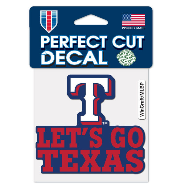 Texas Rangers Slogan Perfect Cut Color Decal 4" x 4"