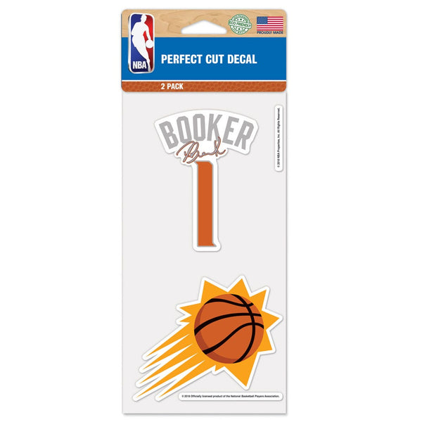 Phoenix Suns Perfect Cut Decal Set of two 4"x4" Devin Booker