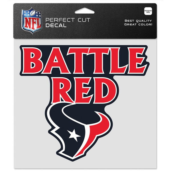 Houston Texans SLOGAN Perfect Cut Color Decal 8" x 8"