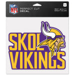 Minnesota Vikings Slogan Perfect Cut Color Decal 8" x 8"
