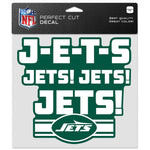 New York Jets SLOGAN Perfect Cut Color Decal 8" x 8"