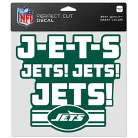 New York Jets SLOGAN Perfect Cut Color Decal 8" x 8"