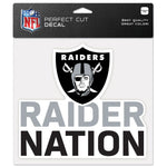Las Vegas Raiders Slogan Perfect Cut Color Decal 8" x 8"