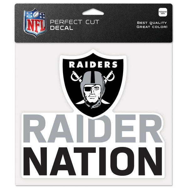 Las Vegas Raiders Slogan Perfect Cut Color Decal 8" x 8"