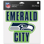 Seattle Seahawks Slogan Perfect Cut Color Decal 8" x 8"