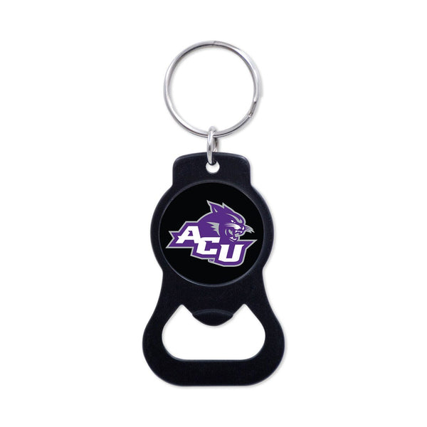Abilene Christian Wildcats Black Bottle Opener Key Ring