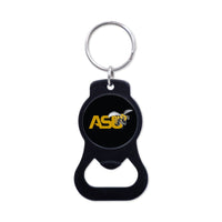 Alabama State Hornets Black Bottle Opener Key Ring