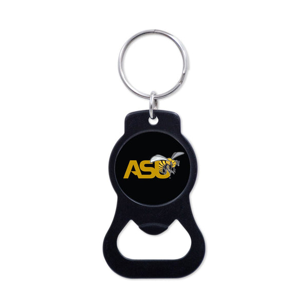 Alabama State Hornets Black Bottle Opener Key Ring