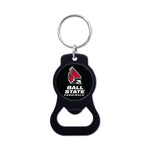 Ball State Cardinals Black Bottle Opener Key Ring