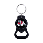 Fresno State Bulldogs Black Bottle Opener Key Ring