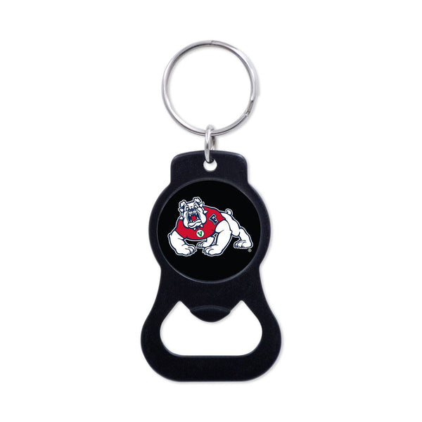 Fresno State Bulldogs Black Bottle Opener Key Ring