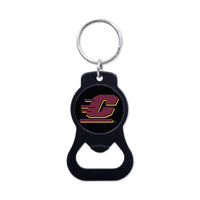 Central Michigan Chippewas Black Bottle Opener Key Ring