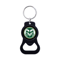 Colorado State Rams Black Bottle Opener Key Ring