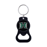 Hawaii Warriors Black Bottle Opener Key Ring