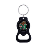 Minot State Beavers Black Bottle Opener Key Ring