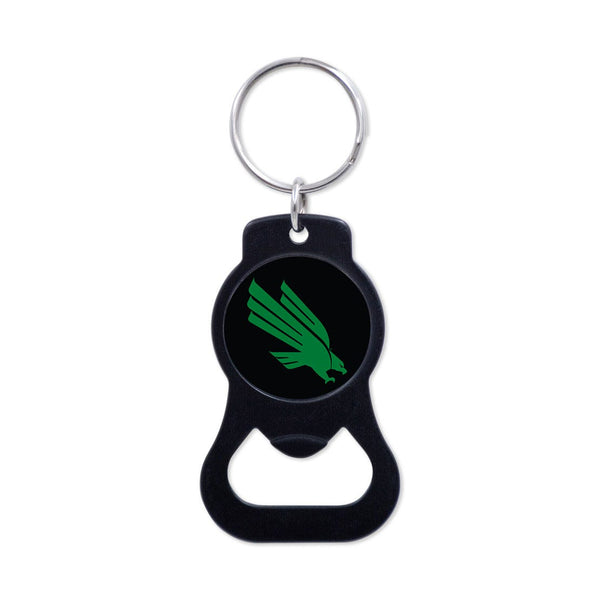 North Texas Mean Green Black Bottle Opener Key Ring
