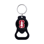 Stanford Cardinal Black Bottle Opener Key Ring