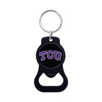 TCU Horned Frogs Black Bottle Opener Key Ring