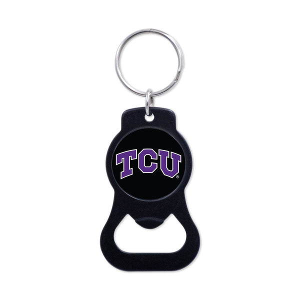 TCU Horned Frogs Black Bottle Opener Key Ring