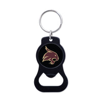 Texas State Bobcats Black Bottle Opener Key Ring
