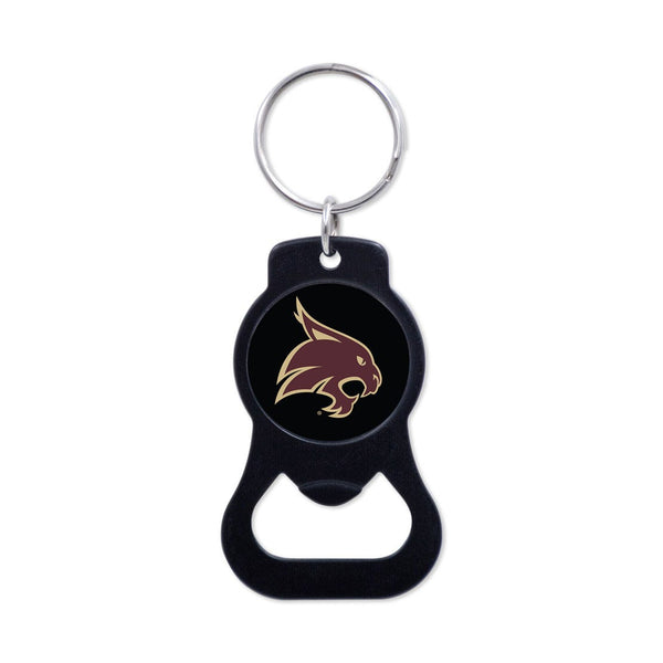 Texas State Bobcats Black Bottle Opener Key Ring