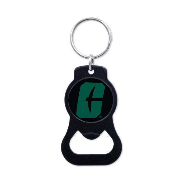 Charlotte Forty-Niners Black Bottle Opener Key Ring