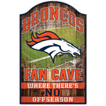 Denver Broncos Wood Sign 11" x 17" 1/4" thick