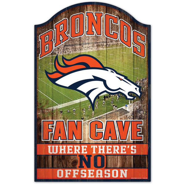 Denver Broncos Wood Sign 11" x 17" 1/4" thick