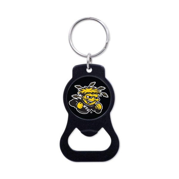 Wichita State Shockers Black Bottle Opener Key Ring