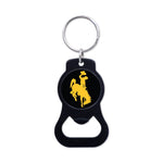 Wyoming Cowboys Black Bottle Opener Key Ring