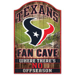Houston Texans FAN CAVE Wood Sign 11" x 17" 1/4" thick