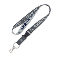 Akron Zips CHARCOAL Lanyard w/detachable buckle 1"