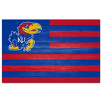 Kansas Jayhawks AMERICANA Wood Sign 11" x 17" 1/4" thick