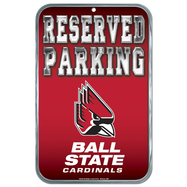 Ball State Cardinals Plastic Sign 11" x 17"