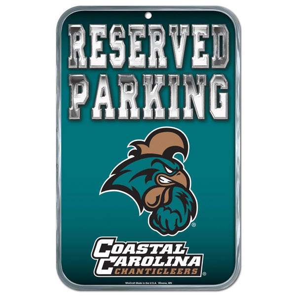 Coastal Carolina Chanticleers Plastic Sign 11" x 17"