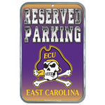 East Carolina Pirates Plastic Sign 11" x 17"